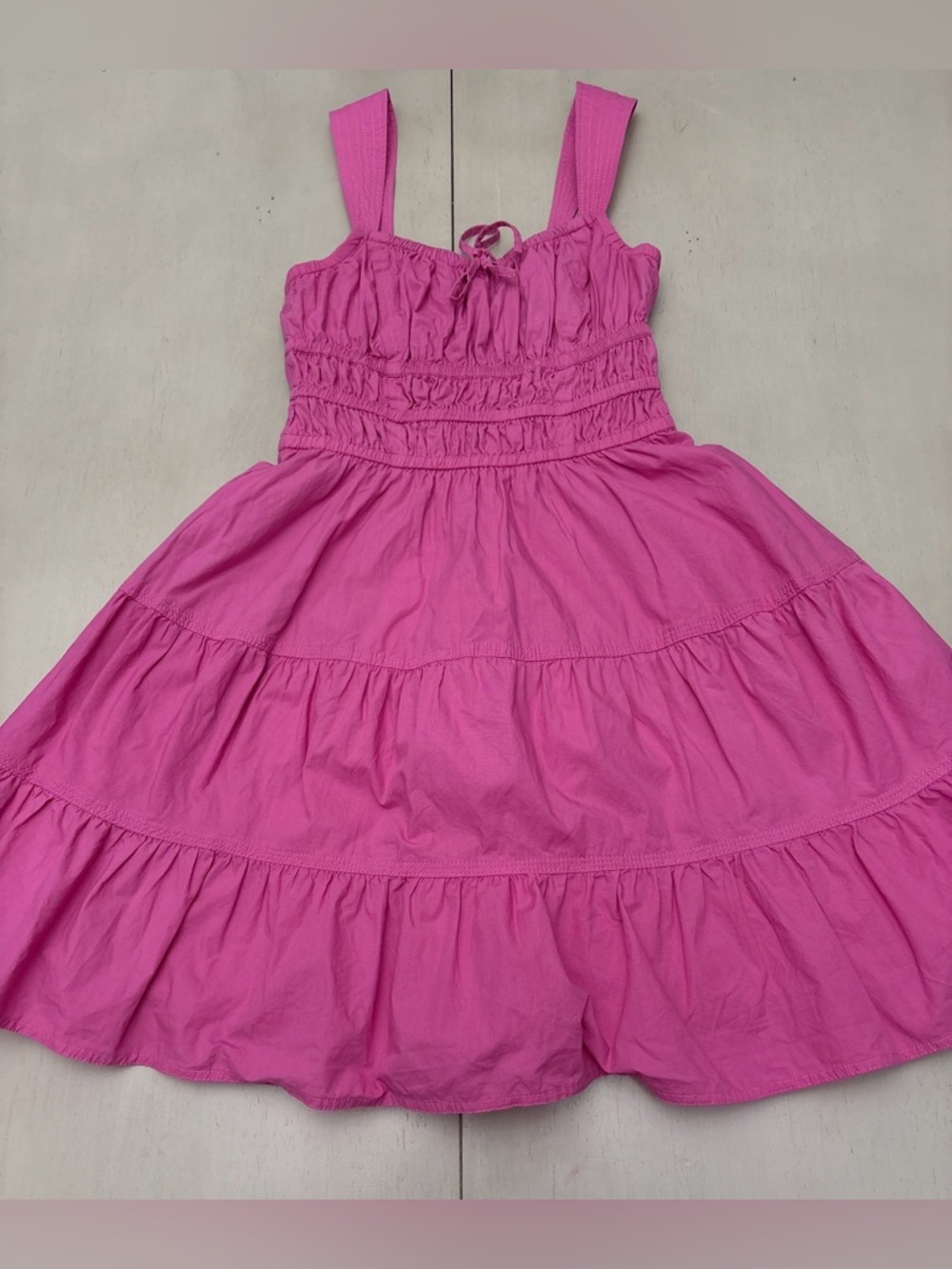 Sunday Best Bright Pink Tiered Sundress